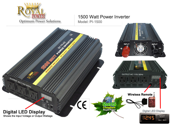 Power Inverter 1500, transformador 24V > 220V