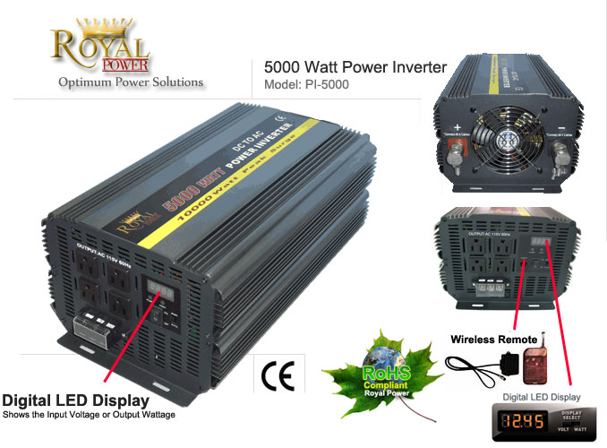 5000 watts continuous power. 